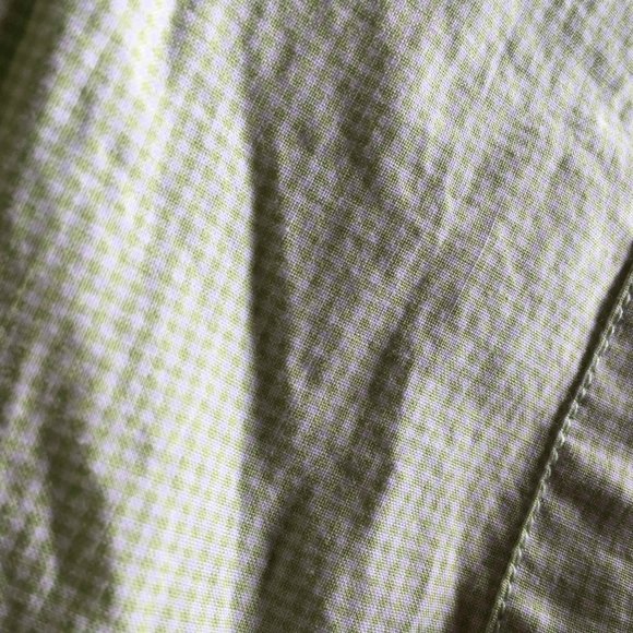 Lime Green and White Checkered Dress Shirt - Picture 2 of 6